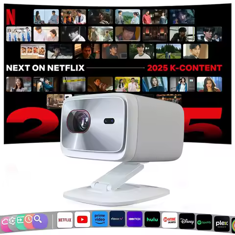 Original Lenovo Xiaoxin 100P Projector 1140 ANSI Auto Focus Wifi6 Smart Home Theater 360 PTZ Support