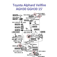 (1pcs) Toyota Alphard Vellfire AGH30 GGH30 15'- REAR UPPER LOWER Control Suspension Link Knuckle Arm Trailing Arm Bush