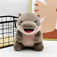 FunFactory Sitting Moo Deng Plush Doll Cute Pygmy Hippopotamus Doll Bouncy Pig Plush Doll