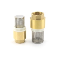 【XS22】1PC Brass Bottom Valve 1/2'' 3/4'' 1'' With Steel Mesh Filter Screen Check Valve 1.2/1.5/2/2.5