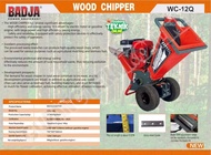Mesin Pencacah Ranting Dahan BADJA WC12Q Roda KAPASITAS BESAR / Mesin Cacah Ranting Pohon Daun Pelep