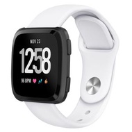 全城熱賣 - 適用於Fitbit Versa 2 / Fitbit Versa / Fitbit Versa Lite 純色硅膠錶帶，尺寸:S（白色）
