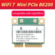 WiFi7 BE200HMW Mini Pcle Wireless Network Card Adapter Bluetooth 5.4 Compatible with Intel/Win10,11