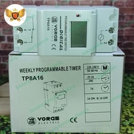 Weekly digital timer 220v ac TP8A16 weekly digital timer 1min-168hour vorge brand max 30a warranty