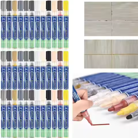 Ceramic Tile Grout Pens Wall Tile Marker Pen Grout Restorer Gap Repair For Bathroom Floor Seam Paint