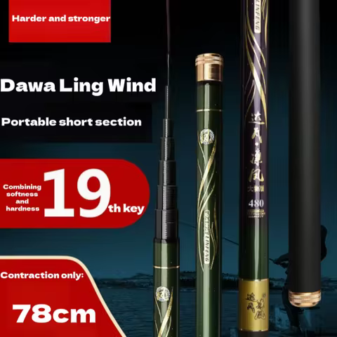 Ultra-Hard Carbon Fiber Telescopic Stream Fishing Rod Portable Hand Rod Outdoor Fishing Tackle 2.7M 
