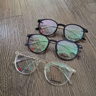 Ready stock transparent frame eyeglasses cermin mata korean style viral
