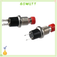 GSWLTT 10pcs Mini Push Button Switch, 1A 250VAC Momentary Switches, High quality Black Cap Normal Cl