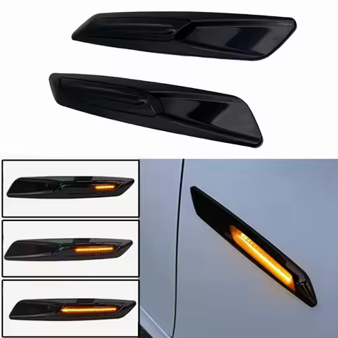 2PCS Car LED Dynamic Side Marker Turn Signal Lights Blinker For BMW 1 3 5 Series for F30 E90 E91 E92