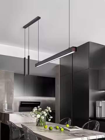 dining room lamp kitchen lights word long restaurant chandelier modern minimalist office lamps Nordi