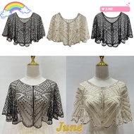 JUNE1 Flapper Shawl Women Fashion 1920s Beaded Decoration