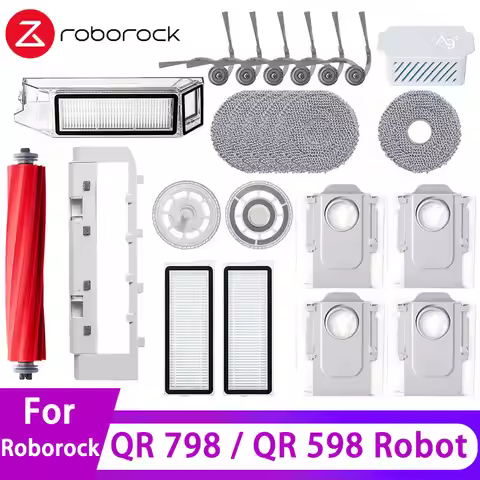 FIT For Roborock QR 798 / QR 598 Robot Vacuum Cleaner Accessories Main Side Brush Mop Cloth Hepa Fil