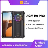 AGM H5 Pro Rugged Helio G85 Smartphone, 6.56" HD+, 6GB+128GB, 48MP Camera, 7000mAh with NFC/IP68, 10