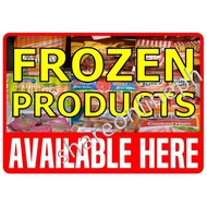 ♞,♘Frozen Goods Available Here Signage Store Signages Frozen Foods
