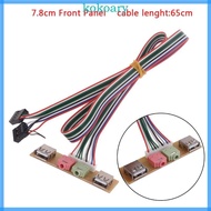 KOK 2 Usb 7 8cm Front Panel Usb  Port Mic Earphone Cable Universal Host