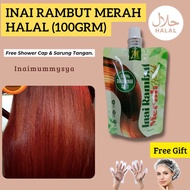 Inai Rambut Merah Halal Pewarna Rambut Semulajadi Organic Sah Untuk Solat