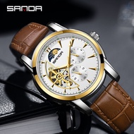 SANDA Steel Strap Three Hand Water Resistant Quartz Watch 7009