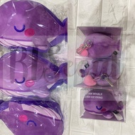 [ON HAND] BTS TINYTAN WHALE FLAT CUSHION / KEYRING PURPLE SEALED OFFICIAL WEVERSE