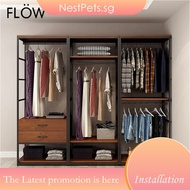 Wardrobe Open Combined Type Wardrobe Waterproof Large Capacity Wardrobe Cabinet Open Concept Wardrob