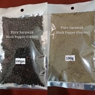 Pure Sarawak Black Pepper (Grain&amp;Powder)/ Lada Hitam Sarawak(Biji&amp;Sebuk)/ 砂拉越黑胡椒粒&amp;粉（100gm）