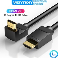 Vention HDMI Cable Right Angle 90 Degree Elbow HDMI 2.0 Cable 4K Ultra HD 3D 1080P Support Ethernet and Audio Return ARC Compatible