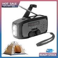 HAN_ Battery Operated Emergency Radio Emergency Solar Radio Portable Hand Solar Radio with Led Flash