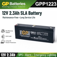 ORIGINAL GP 12V 2.3Ah Rechargeable Sealed Lead Acid Battery -GPP1223 GP BackUp Battery 12V2.3AH Rech