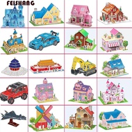 FEISHANG 3D Castle Airplane Assembly Model, Cardboard 3d Puzzles, Building Block Toy Airplane DIY EV