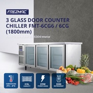 Frezmac 3 Glass Door Counter Chiller (1,800 mm)