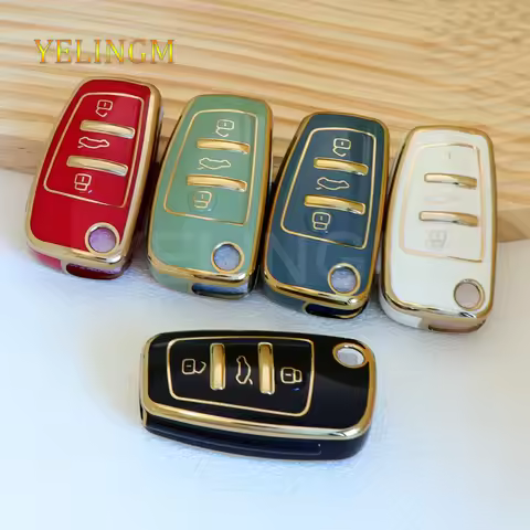 Soft TPU Car Key Cover Case Shell Bag For Audi A3 A4 A5 A6L C6 8L 8P B6 B7 B8 C6 RS3 Q3 Q7 TT 8L 8V 