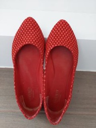 Viventy 紅色平底包鞋