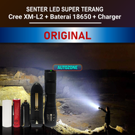 [ BAYAR DITEMPAT ] Paket Senter LED Cree XM-L T6 E17 Super Terang / Senter Berburu Terbaik Paling Te