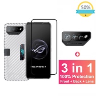 ROG Phone 7 Screen Protector For Asus ROG Phone 5 6 6D 3 2 7 5S 5 Pro 7 Ultimate Tempered Glass Protective Film+Camera Protector+Carbon Fiber Film