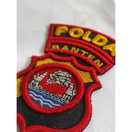 Banten POLDA Logo Bet Embossed Computer Embroidery Size 11x6 cm Precision embroidery klt