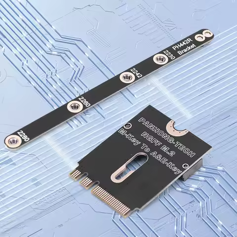M.2 A+E To NVME SSD Adapter A/E Key To M Key PCIE 4.0 Riser Card NGFF A+E-Key Male To NVME M-key Fem