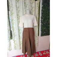 KATUN Preloved dress knit lidi bw mix cotton army short sleeve z*ara