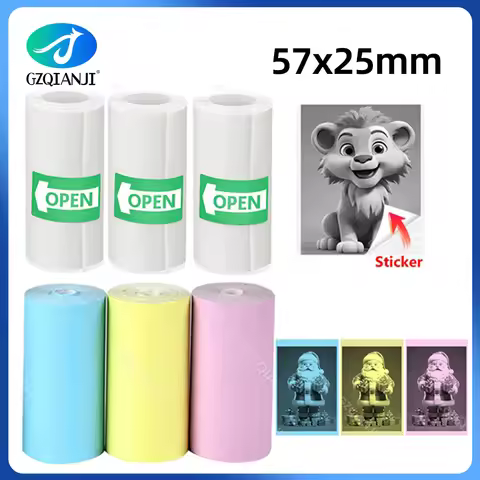 Mini Printer Color Thermal Paper Label Paper White Sticker Photo Papers For PeriPage PAPERANG Poooli