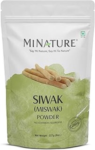 Miswak ( Siwak ) Powder by mi Nature | salvarado persica| 227g( 8 oz) ( 0.5 lb) | 100% Only Miswak (