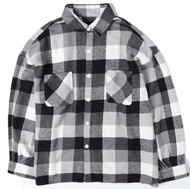 B omnivore 25AW BLOCK CHECK SHIRTS UNS24033B-B0 L Black Long Sleeve Flannel BEAVER Sample Item Tops 