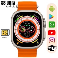 [4G SIM]S8 1.96 HD Display Ultra Smart Watch with Extra Band and 4G SIM Card, App Store Working, Goo
