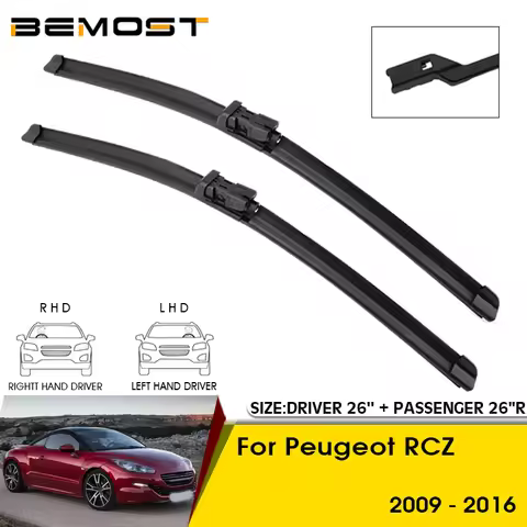 Car Wiper Blades For Peugeot RCZ 2009-2016 Windshield Windscreen Front Window Blades 26"+26"R Car Ac