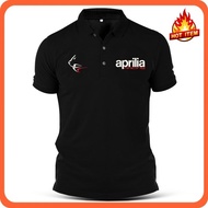 Aprilia Embroidery Superbike Cotton Polo Collar T Shirt XS-3XL Motorsport T-Shirt Tshirt Tee Unisex 