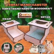 WOODEN BATHING BATHUB HAMSTER WOODEN HAMSTER BATHING PLACE natural BY HAMTACI hamster accessori