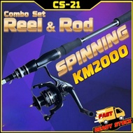 【Combo Set 20/Combo Set 21】BaitCasting Reel Mesin BC with BC Fishing Rod Joran Pancing/Spinning Reel