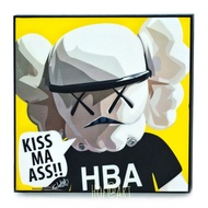 KAWS BFF 6 Cows KISS MA ASS Picture​Stick​Wall​ pop art Cartoon Photo Frame Home Decoration Gift Pri