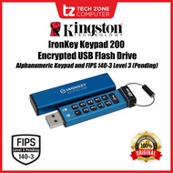 Kingston IronKey Keypad 200 Hardware-encrypted USB-A / C Flash Drive - IKKP200/IKKP200C (8GB-512GB)
