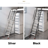 Stelescopic Ladder 10-14Step Foldable Ladder Household 250cm-350cm Aluminum Alloy Attic Stairs Indoo
