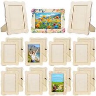 1/5/10/20 Pcs Wooden Picture Frames For Crafts, Unfinished DIY Wood Photo Frames Bulk 4x6 Inch, Stan