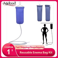 Agdoad 2L Enema Bag Kit Reusable Washing Silicone Water Colon Cleansing Enteroclysm Detoxified Bowel Bags