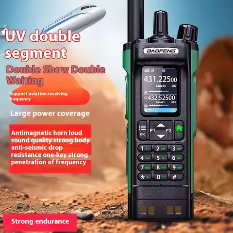 BAOFENG UV-32 Walkie Talkie UV32 GPS AM FM 10W Multi Band Bluetooth Wireless Ham Radio Two Way Radio